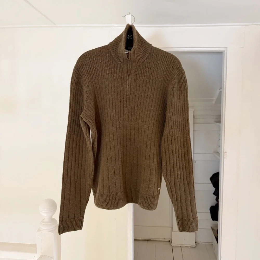 Hugo Boss Wool Collared Quarter Zip Sweater Size Mens L - Picture 6 of 10